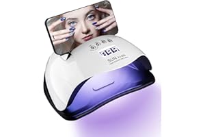 JUTYUM LED UV Nail Lamp 180W, UV Lamps for Gel Nails with 4 Timer Settings and Automatic Sensor, Professional Nail Dryer, Portable Handle Gel Nail Lamp