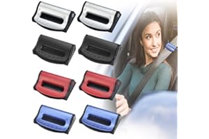 DURANTEY 8 PCS Car Seat Belt Clip Seat Belt Locking Clip Universal Seatbelt Clips Safety Adjuster Seat Celt Stopper Shoulder Neck Strap Positioner for Adult and Kids to Relax Shoulder
