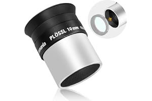 Astromania 3,2 cm 10 mm plossl teleskop okular – 4-element plossl design – gängat för standard 3,2 cm astronomifilter
