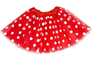 Oblique Unique® Tutu Tütü Damen Frauen Rock Rot mit weißen Punkten als Kostüm Accessoire für Fasching Karneval Motto Party