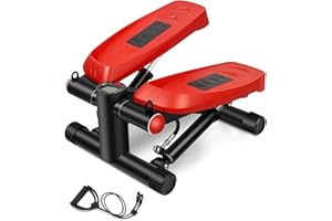 VANNECT Steppers for Exercise Workout, Stair Stepper with Resistance Bands, Mini Stepper with 330LBS Loading Capacity, Portable Fitness Stepper with LCD Monitor for Home Exercise Equipment