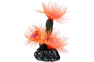 dragonaur Corail artificiel pour décoration d'aquarium Orange