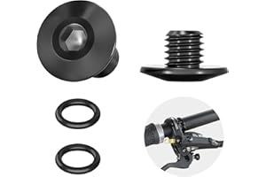 KUNXING Vite di sfiato per Shimano – Vite di sfiato della bicicletta O-ring vite tappo dell'olio per corpo della bicicletta in lega di titanio TC4, viti compatibili con Shimano XT SLX Zee Deore LX (M5 x 10 mm