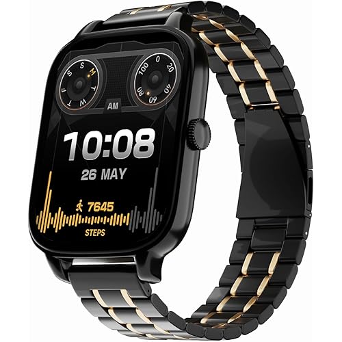 Vibez Majestic Luxury Smartwatch for Women & Men - Stainless Steel Strap, 1.83\