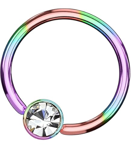BCR Piercing Klemmring Mit UV Kugel