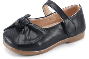 MASOCIO Mädchen Mary Jane Schuhe Kleinkind Kinder Ballerinas Prinzessin Schuhe mit Gummi Sohle rutschfest 21-33 EU