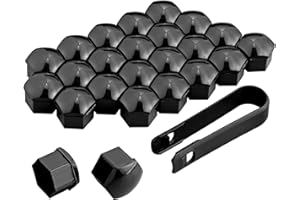 AUTOUTLET 24pcs Wheel Nut Caps 17 mm, Wheel Bolts Wheel Nuts Wheel Bolt Caps Hexagonal, Universal Wheel Nut Caps with Removal Tool