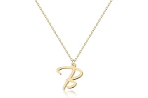 UMAGICBOX Collier Pendentif lettre initiale Personnalisée pour Femmes, Plaqué Or 18K - Longueur Ajustable, Élégant et Résistant à la Décoloration, Cadeau Parfait pour Anniversaire, Noël - Collection Alphabet