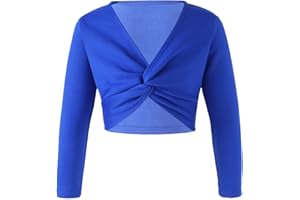 CHICTRY Boléro Enfant Fille Haut de Danse Classique Cache-Coeur de Ballet Blouson Manches Longues Gilet Cardigan Veste Manteau de Fête Cérémonie Mariage 2-12 Ans