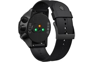 ANBEST Bransoletka 24 mm, kompatybilna z Suunto 9 / Suunto 9 Baro, silikonowa, sportowa bransoletka zamienna do Suunto 7 / Suunto D5 / Spartan Sport Wrist HR z metalowym zatrzaskiem i pierścieniem