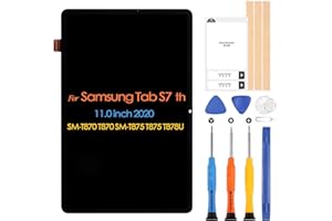 ARSSLY per Samsung Galaxy Tab S7 T870 LCD Display, per Galaxy Tab S7 SM-T870, SM-T875, SM-T876B LCD Schermo Touchscreen Digitazer Assembly Sostituzione con Riparazione Kit (Nero,11,0")