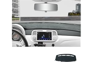 EEJGHFWQ Auto Armaturenbrett Abdeckmatte Für FIAT Für Abarth 500 2008-2023 LHD RHD Auto Dashboard Abdeckung Sonnenschirm Matte Flanell Dashmat Teppich Pad(for Left Hand Drive)