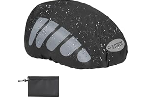 flintronic Couvre-Casque de Vélo Étanche, Haute visibilité Couvre-Casque de Vélo Résistant à la poussière, Housse de Casque Réfléchissante Protection Contre la Pluie Bicyclette Casque Couverture