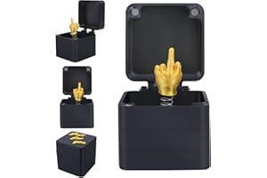 SGQTZDZQ Middle Finger Gifts, Hilarious Middle Finger Surprise Gift Box, Spoof Hand Prank Pop Up Prop with Box for Adults,Perfect Adult Prank Pop Up Gift (Play tricks, Box, 1)