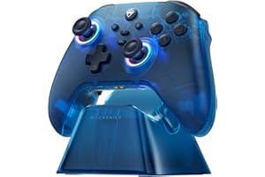Machenike G3V2 Controller PC, Joystick pc, 2 Joystick Hall Regolabili, 2 Pulsanti Programmabili, Luci RGB a Colori, Per PC/switch/iOS/Android, Batteria 1000mAh, Base di Ricarica (Blu, PE-Upgrade)