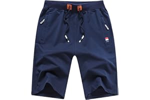 cioiniei Mens Shorts Summer Casual Joggers Shorts Elasticated Waist with Zip Pockets