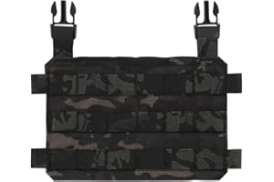 Peminkoo o Tactical MOLLE Placard Frontale Flap Leggero Telaio Modulare Caccia Gilet Torace Piastra Carrier Airsoft Chest Rig