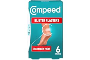 Compeed Blister Plasters Medium Size 6 Pack - Hydrocolloid Foot Treatment - Heal Fast