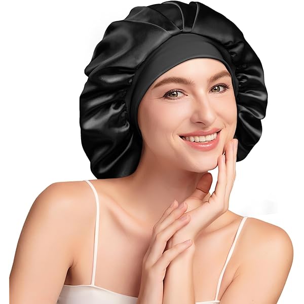 Cuffia In Seta Per Dormire Raso Morbido, Fascia Elastica