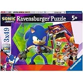 Ravensburger, 3x49p Puzzle Sonic, &Ccedil;ocuk Puzzle