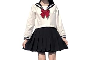 CICCB-DAMOY Traje de Marinero JK Uniformes Escolares Japoneses y Coreanos Británico para Chicas Mujer Disfraz de Chica Japonesa Set Cosplay