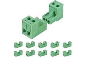 ALAMSCN 10 Sets 2 Pin Steckbare Klemmen 5.08mm Teilung PCB Mount Screw Klemmenblock PCB Schraubklemme Steckdosen-Panel-Montage zum Selbermachen