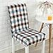 Produktbild YOUNGER Junge mit durchsichtiger Esszimmerstuhl Slipcovers Siamesische Bürostuhl-Set mit Stuhl-Hocker mit-Hotel-plaid1