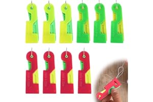 ZORTVUL Pack of 10 Needle Threader, Threading Aid for Sewing Needles, Sewing Machines, Accessories, Plastic Sewing Needles, Threader, Automatic Threader Needle Threading Tool for Hand Sewing (Random