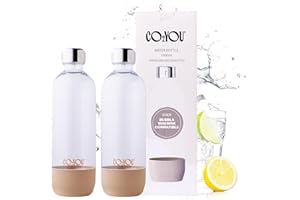 CO2 YOU 2 x Bubbla Carbonating Bottles (1 L – Ivory White) – Reusable Replacement Set for Soda Maker & Sparkling Water Machines – Premium Finish – Confirm Compatible Models Below
