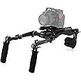 Tilta Lightweight Shoulder Rig for DSLR Video Film Making System Kit, with ARCA Manfrotto Dual Baseplate Quick Release Plate Adjustable Rosette Handgrip Camera Shoulder Mount TA-LSR-B