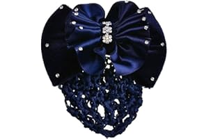 BODHI2000, retina per chignon con molletta fermacapelli e fiocco, capiente, da donna