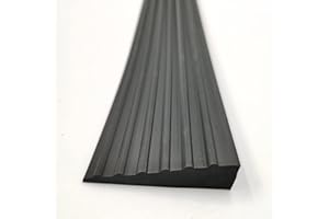 ZZLQIAN Tür Schwellenrampe rutschfeste Oberfläche Voll Gummi Rampe Rollstuhl Bordsteinrampe,Übergangsstreifen,Profil,für Türöffnungen,Badezimmer,Boden und Fliesenkante,3Pack (32×7.5×1.5cm) Schwarz