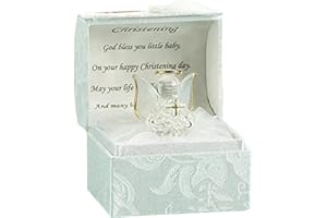 PARMY Christening Gift ideas for Girls and Boys Baptism Crystal Angle with Cross