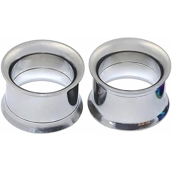 TBOSEN 1 Paia In Acciaio Inox A Forma Di Cuore Zircone Design Tromba Tunnel Calibri Expander Piercing Regalo Di Moda 0g-1 Pollice In 8mm-25mm