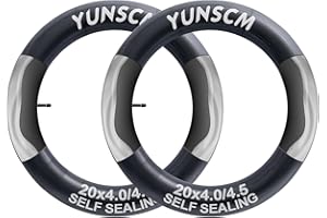 YUNSCM 2Pcs 20" Camere d'Aria Autoriparanti 20x4.0/4.5 AV32mm Valvola Schrader Riparazione Automatica Autoriparante Resistenti alle Forature Compatibili con Pneumatici per Fat Bike 20 x 4.0 20 x 4.50