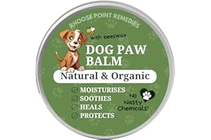 RHOOSE POINT REMEDIES Dog Paw Balm & Dogs Nose Balm 30ml Lick-Safe All Season Protection for Dogs with All Natural and Organic Beeswax, Unrefined Coconut Oil, Raw Shea Butter & Almond Oil Moisturises Heals & Protects UK