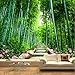 Produktbild Rureng Benutzerdefinierte Foto Wandbild Tapete Bambus Wald Stein Straße 3D Stereo Wohnzimmer Sofa Tv Hintergrund Wohnkultur Tapete Für Wände-150X120Cm
