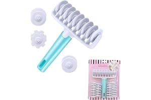 SQXALDM Fondant Coupeur Rouleau Plastique pour Tartes à Outils Treillis Rouleau Coupant à Losanges Rouleau à Pâtisserie en Maille Coupe-Pâte Rouleau Lattice Rouleau Croûte de Pâtes pour Pâtisserie Plastique