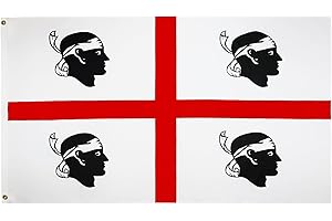 BANDIERA SARDEGNA 90x60cm - BANDIERA SARDA - ITALIA 60 x 90 cm - AZ FLAG