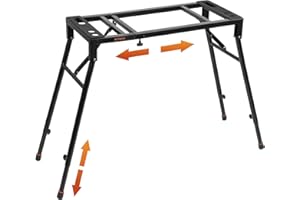 STRICH Soporte plegable para teclado de piano, ajustable y portátil, resistente, se adapta a pianos digitales eléctricos de 54/61/88 teclas, mesa de teclado musical resistente