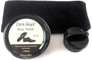 care guys Chaussure Polish Cire Noire Cire pour chaussures en cuir – 2.7oz Nettoye, nourrit et raffine