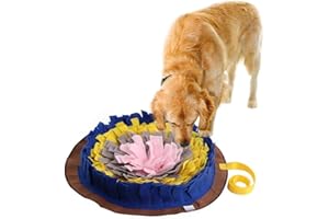 IFOYO Pet Snuffle Mat, Dog Feeding Mat Small Dog Training Pad Pet Nose Work Blanket Non Slip Pet Activity Mat for Foraging Skill, Stress Release, (A Flower, Diameter: 17.7in / 45cm)