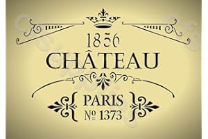 CFSUPPLIES A3 Large Stencil Shabby Chic, French, Furniture, Fabric, Glass, Reusable 125 Micron Mylar (153)