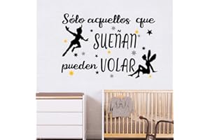 Docliick® Frase motivadora vinilo habitación "SÓLO AQUELLOS QUE SUEÑAN.." Vinilos decorativos.Docliick DC-18028 (Vinilo de corte, 120x85cm)