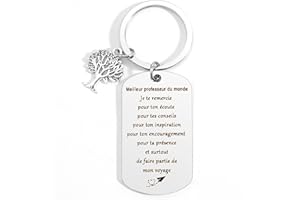 WRNZL Cadeau Maitresse D'école Fin D'année, Cadeau Maitresse D'école, Cadeau Maitre D'école, Cadeaux Maitresse D'école, Porte Clef Prof, Cadeau Professeur, Cadeau Institutrice, Cadeau Noel Maitresse D'école