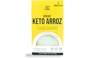 Ketonico Konjac Keto Sin Gluten, Sin Lactosa, Sin Soja, Sin OMG, Certificado Keto 1.2g Carbohidratos por Plato, Arroz,1.0 unidad, 0.29 kilograms