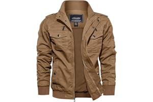 EKLENTSON Hommer Veste Coton Militaire Coupe-Vent Travail Extérieur Cyclisme Hiver Cargo Manteau avec Poches