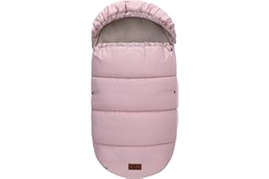 Miracle Baby Sacco Nanna Invernale per Passeggino, Sacco a Pelo Riscaldante con Copertura Impermeabile Antivento Antifreddo Staccabile, Ispessito e Velluto, Staccabile, Rosa