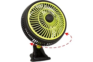 GARDEN HIGH PRO GARDEN HIGHPRO Clipfan Oszillierender Ventilator, 20 W, 25 cm, 2 Geschwindigkeiten, exklusive Klemme für Kleiderschrank, 100% Kupfer, energiesparend, lange Lebensdauer