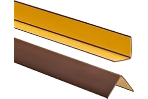 ProfiPVC Profilo Angolare PVC 30x30 mm - Listello di protezione in plastica flessibile - Striscia autoadesiva - Riparo dei profili angolari e bordi, facile da installare - 70cm, Marrone
